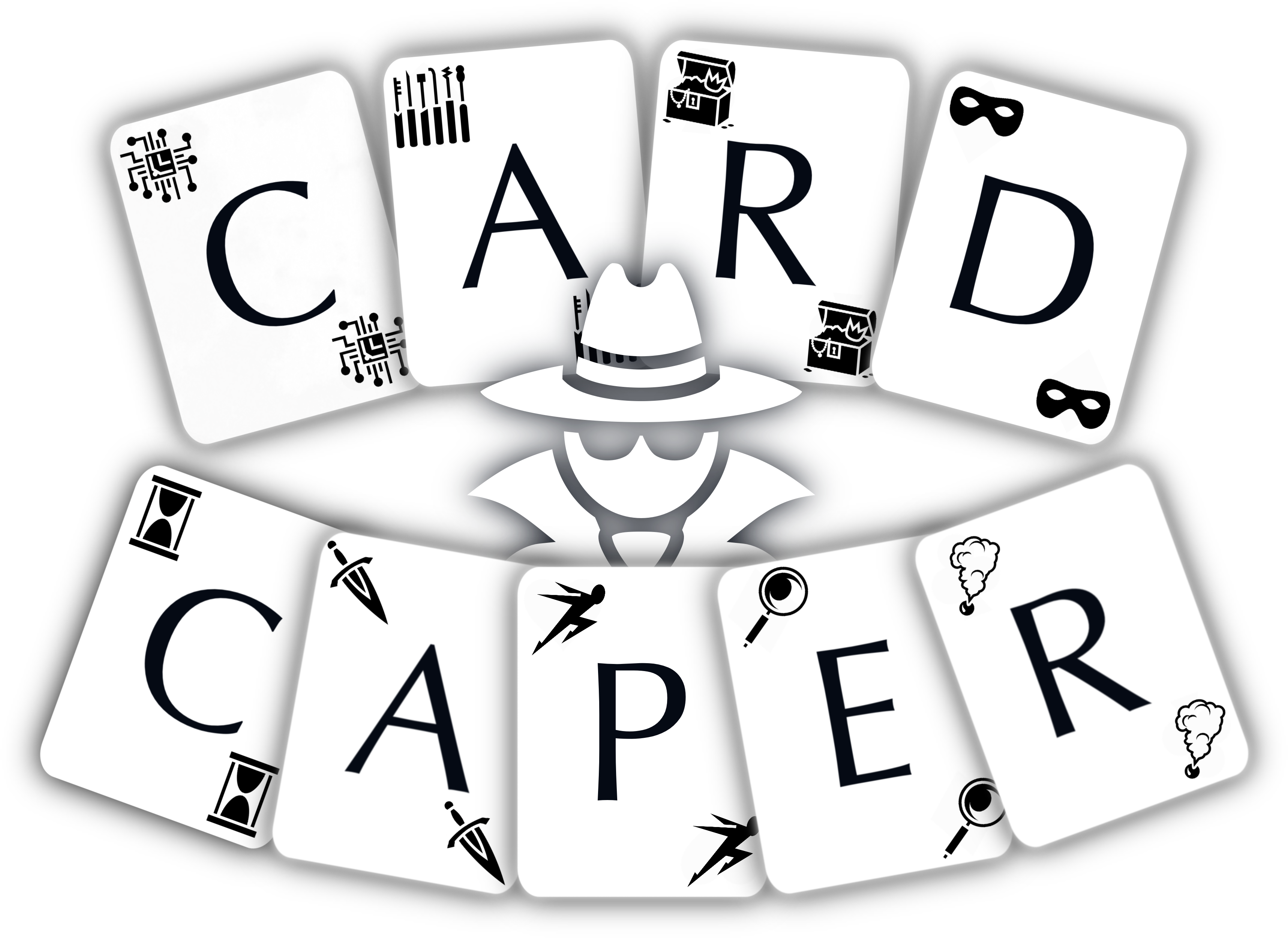Card Caper logo and playing card artwork